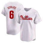 Silnrao P.Phillies #6 Ryan Howard Player White Home Limited Stitched Jerseys