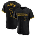 Silnrao P.Phillies #7 Trea Turner Player Black Snake Skin City Home Limited Elite Stitched Jerseys
