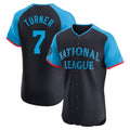 Silnrao P.Phillies #7 Trea Turner Player Navy National League All-Star Limited Elite Stitched Jerseys