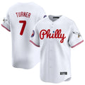 Silnrao P.Phillies #7 Trea Turner Player White Phillies & Eagles Vapor Premier Limited Stitched Jerseys