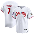 Silnrao P.Phillies #7 Trea Turner Player White Phillies & Eagles Vapor Premier Limited Stitched Jerseys