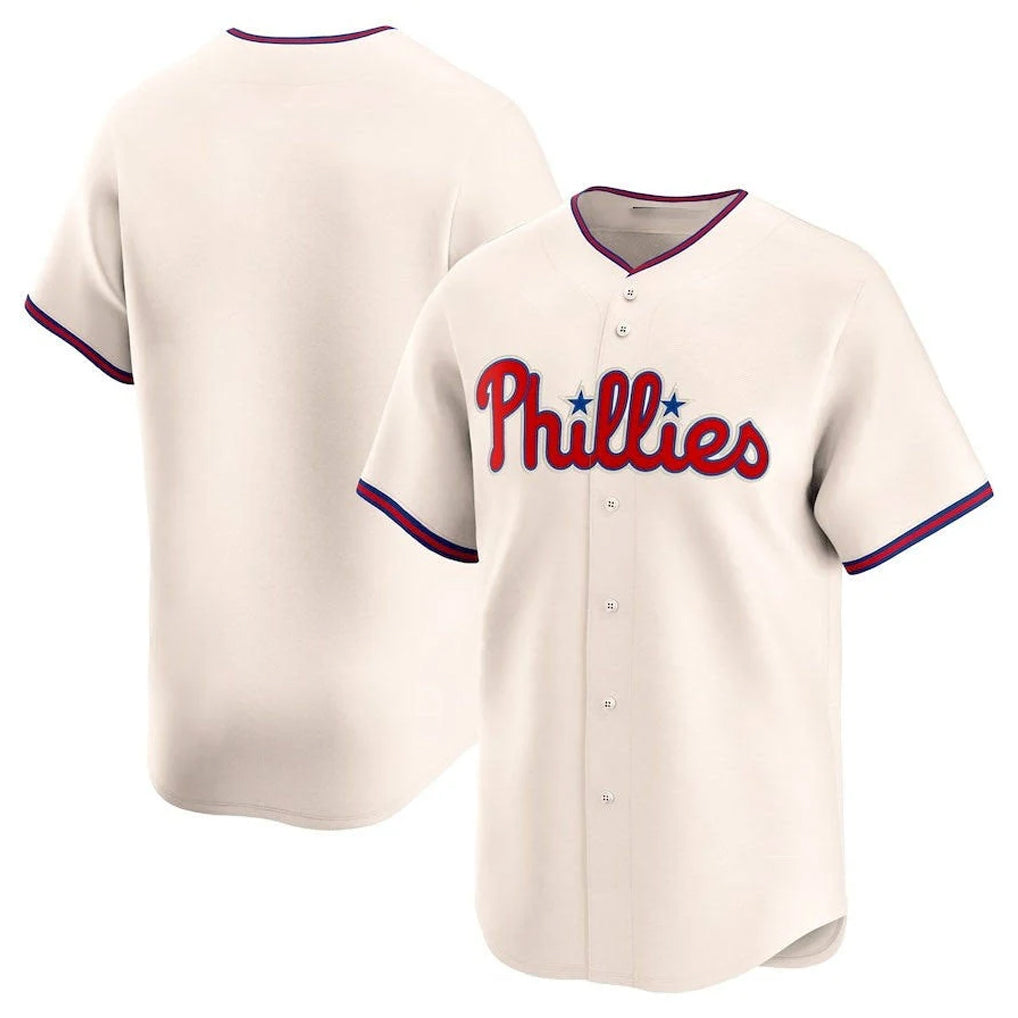 Silnrao P.Phillies ## Phillies Blank Player Cream Home Limited Stitched Jerseys
