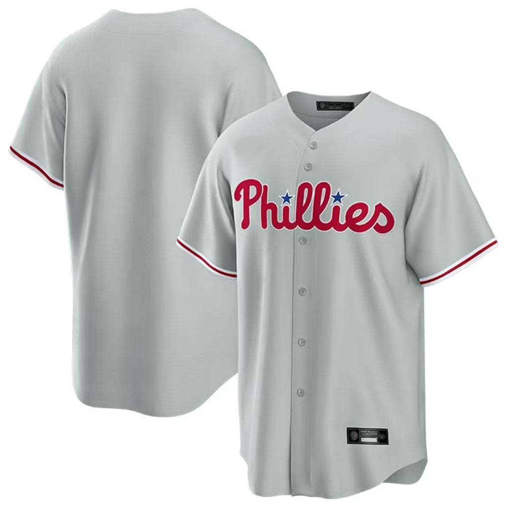 Silnrao P.Phillies ## Phillies Blank Player Gray Home Game Stitched Jerseys