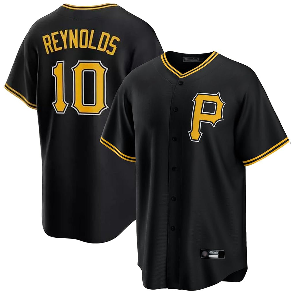 Silnrao P.Pirates #10 Bryan Reynolds Player Black Alternate 2025 Home Game Stitched Jerseys