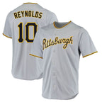 Silnrao P.Pirates #10 Bryan Reynolds Player Gray Road Home Game Stitched Jerseys