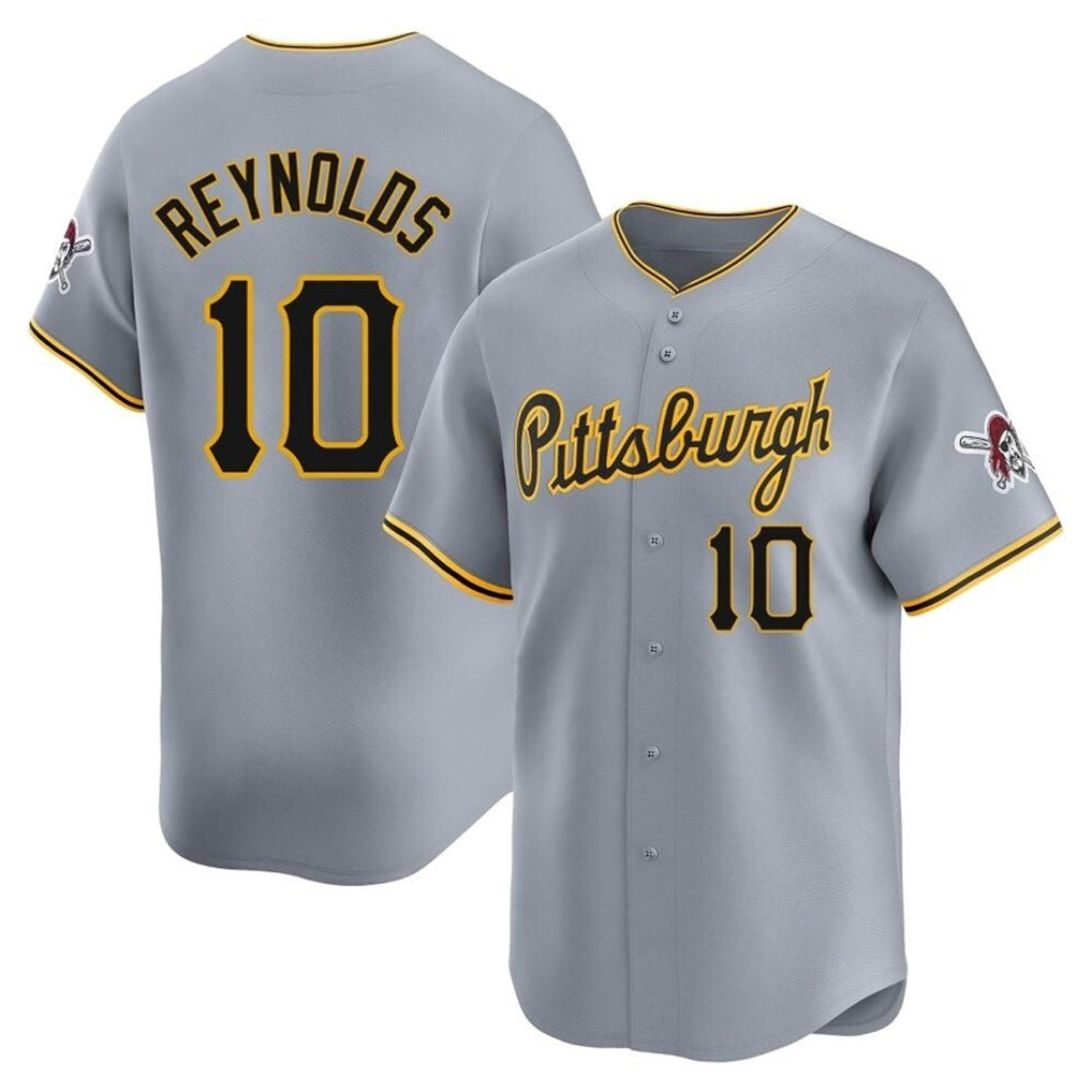Silnrao P.Pirates #10 Bryan Reynolds Player Gray Road Home Limited Stitched Jerseys
