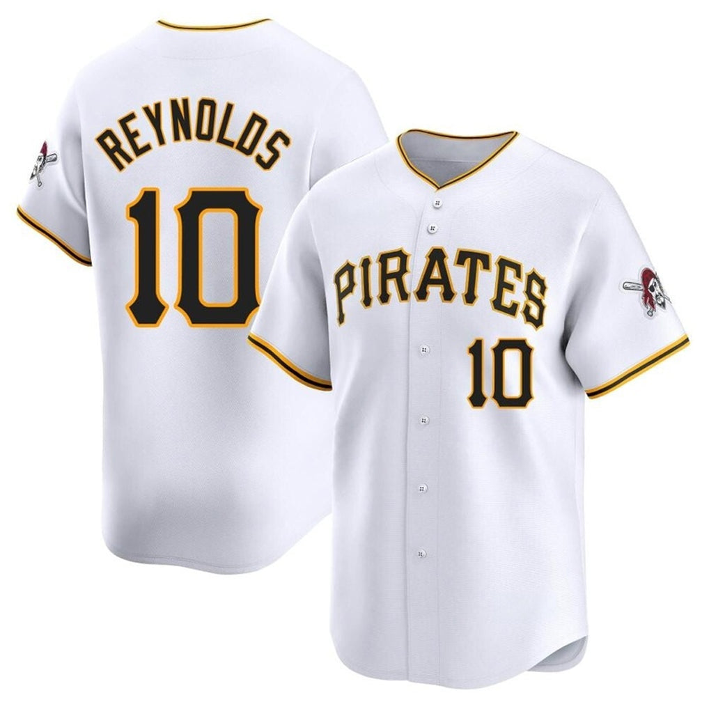 Silnrao P.Pirates #10 Bryan Reynolds Player White Home Limited Stitched Jerseys