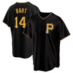 Silnrao P.Pirates #14 Joey Bart Player Black Alternate 2025 Home Game T-shirt Stitched Jerseys