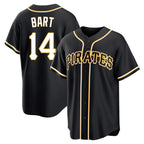 Silnrao P.Pirates #14 Joey Bart Player Black Fashion Out Home Game Stitched Jerseys