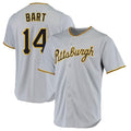 Silnrao P.Pirates #14 Joey Bart Player Gray Road Home Game Stitched Jerseys