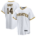Silnrao P.Pirates #14 Joey Bart Player White Home Game Stitched Jerseys