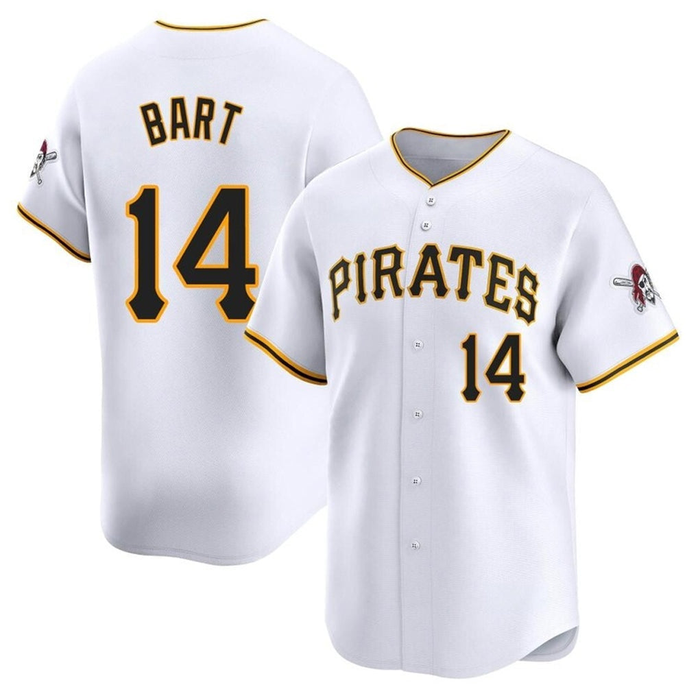 Silnrao P.Pirates #14 Joey Bart Player White Home Limited Stitched Jerseys