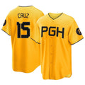 Silnrao P.Pirates #15 Oneil Cruz Player Gold City Connect Home Game Stitched Jerseys