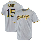 Silnrao P.Pirates #15 Oneil Cruz Player Gray Road Home Game Stitched Jerseys