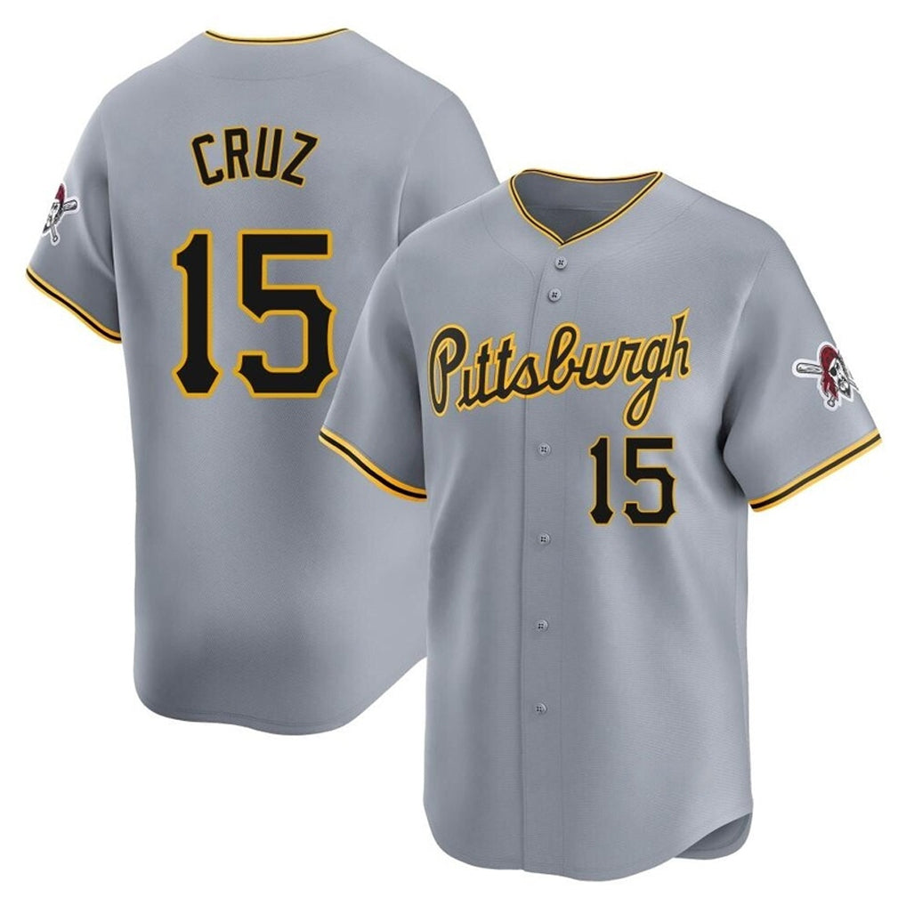Silnrao P.Pirates #15 Oneil Cruz Player Gray Road Home Limited Stitched Jerseys