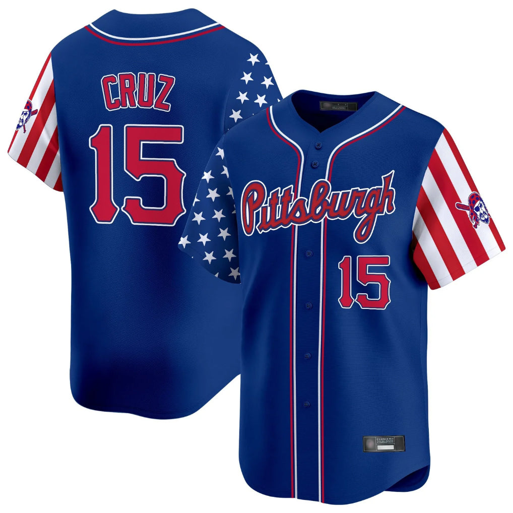 Silnrao P.Pirates #15 Oneil Cruz Player Royal 2025 Independence Day Vapor Premier Limited Stitched Jerseys