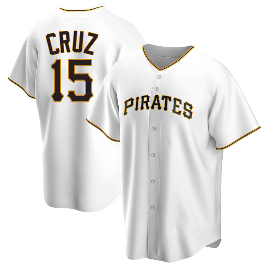 Silnrao P.Pirates #15 Oneil Cruz Player White Home Game Stitched Jerseys