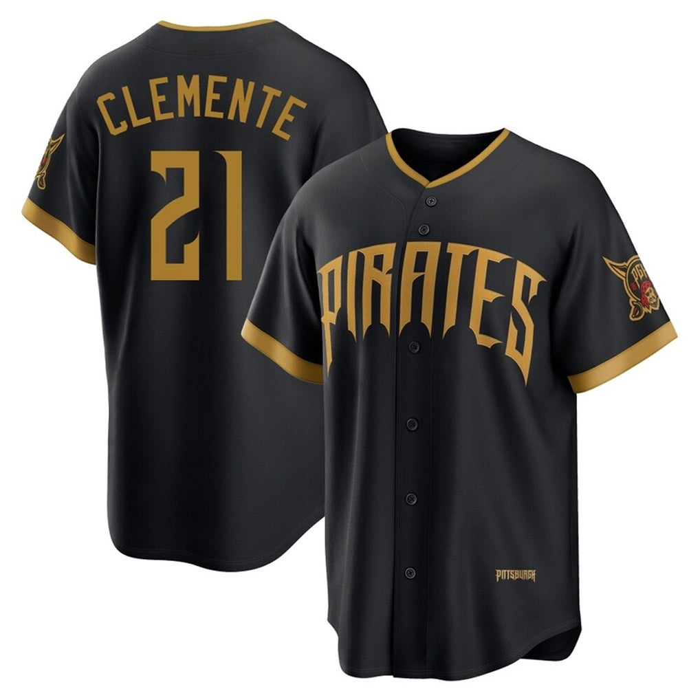 Silnrao P.Pirates #21 Roberto Clemente Player Black 2026 City Connect Home Limited Stitched Jerseys