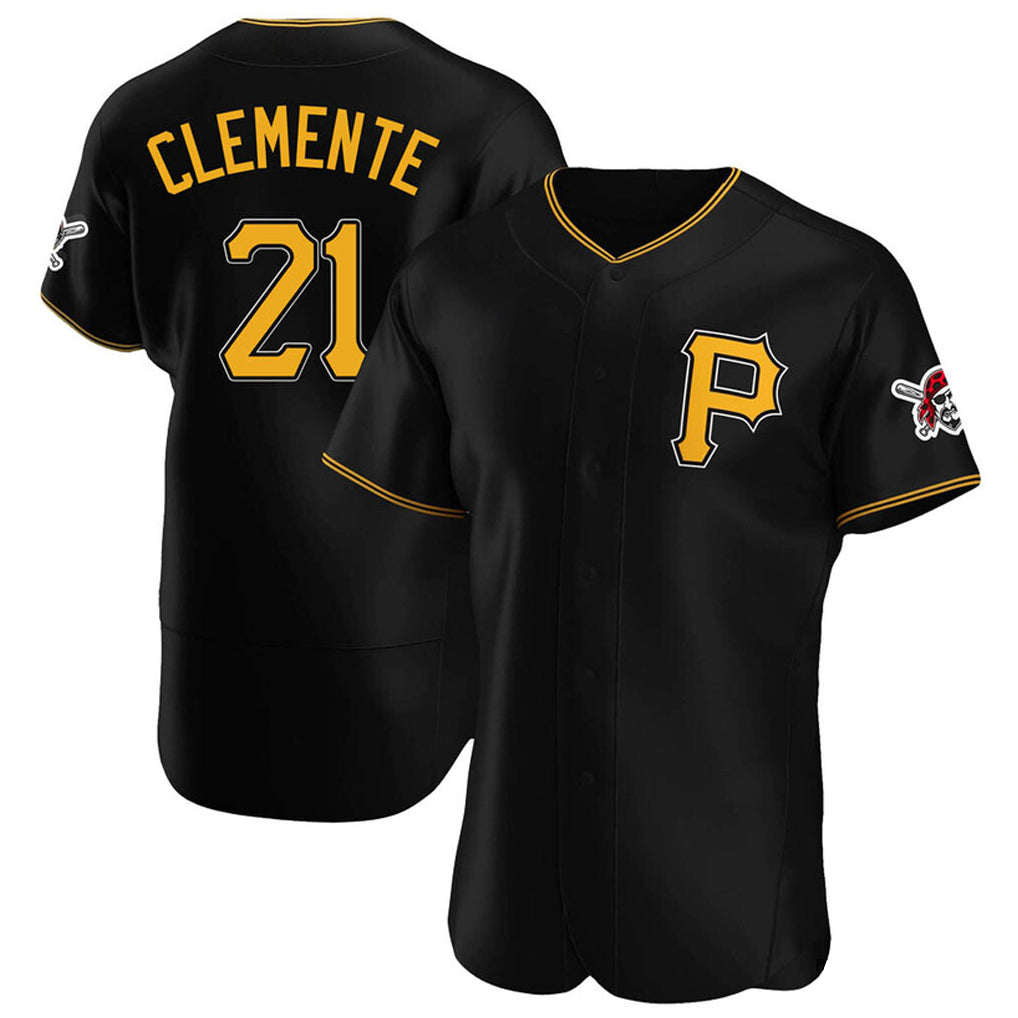 Silnrao P.Pirates #21 Roberto Clemente Player Black Alternate 2025 Home Limited Elite Stitched Jerseys