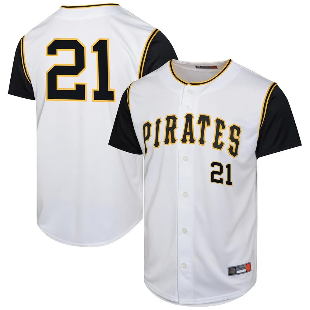 Silnrao P.Pirates #21 Roberto Clemente Player White Throwback Cooperstown Collection Limited Stitched Jerseys