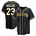 Silnrao P.Pirates #23 Mitch Keller Player Black Fashion Out Home Game Stitched Jerseys