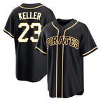 Silnrao P.Pirates #23 Mitch Keller Player Black Fashion Out Home Game Stitched Jerseys