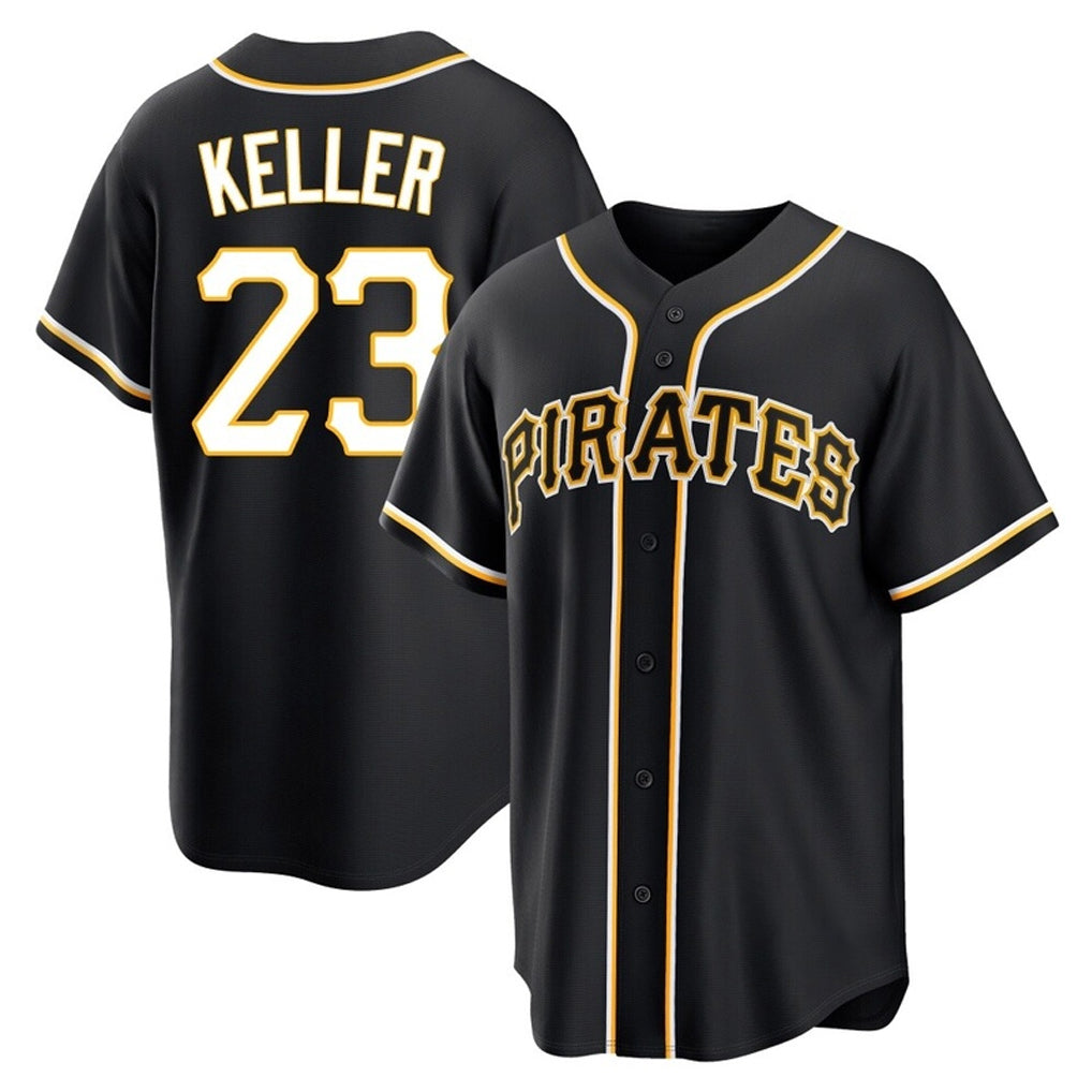 Silnrao P.Pirates #23 Mitch Keller Player Black Fashion Out Home Game Stitched Jerseys
