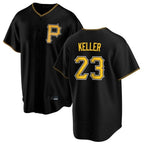 Silnrao P.Pirates #23 Mitch Keller Player Black Home Game Stitched Jerseys