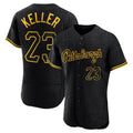 Silnrao P.Pirates #23 Mitch Keller Player Black Snake Skin City Home Limited Elite Stitched Jerseys