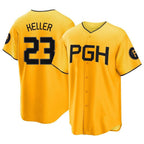 Silnrao P.Pirates #23 Mitch Keller Player Gold City Connect Home Game Stitched Jerseys