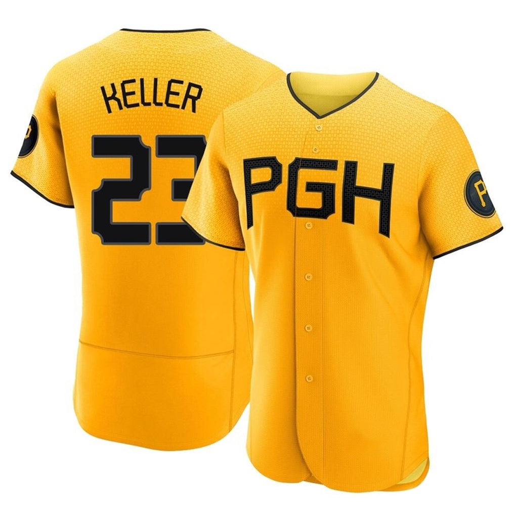 Silnrao P.Pirates #23 Mitch Keller Player Gold City Connect Home Limited Elite Stitched Jerseys