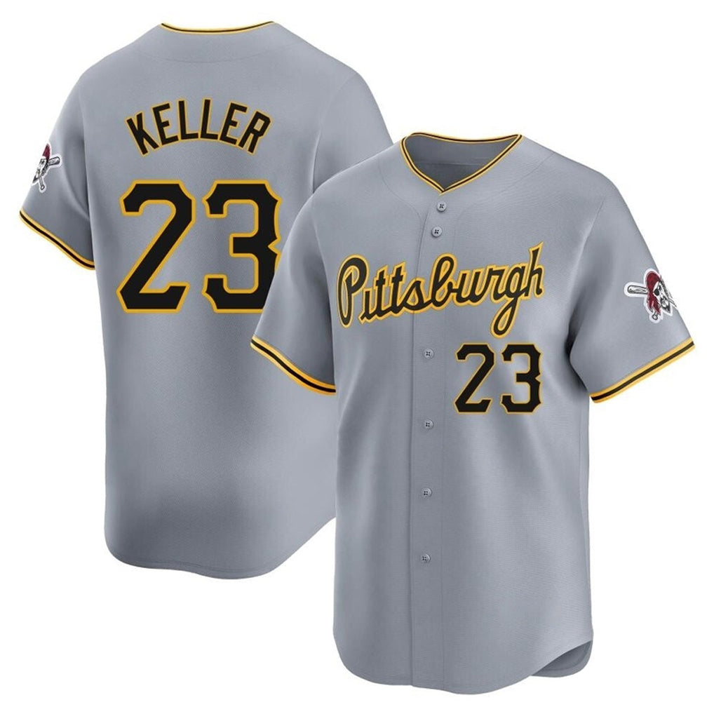 Silnrao P.Pirates #23 Mitch Keller Player Gray Road Home Limited Stitched Jerseys