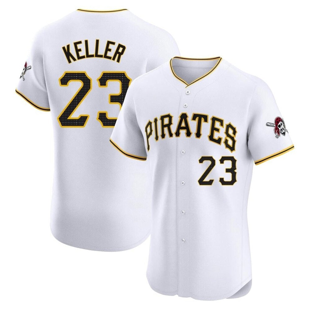 Silnrao P.Pirates #23 Mitch Keller Player White Home Limited Elite Stitched Jerseys