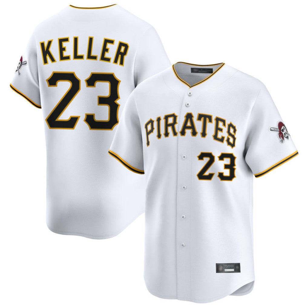 Silnrao P.Pirates #23 Mitch Keller Player White Home Limited Stitched Jerseys