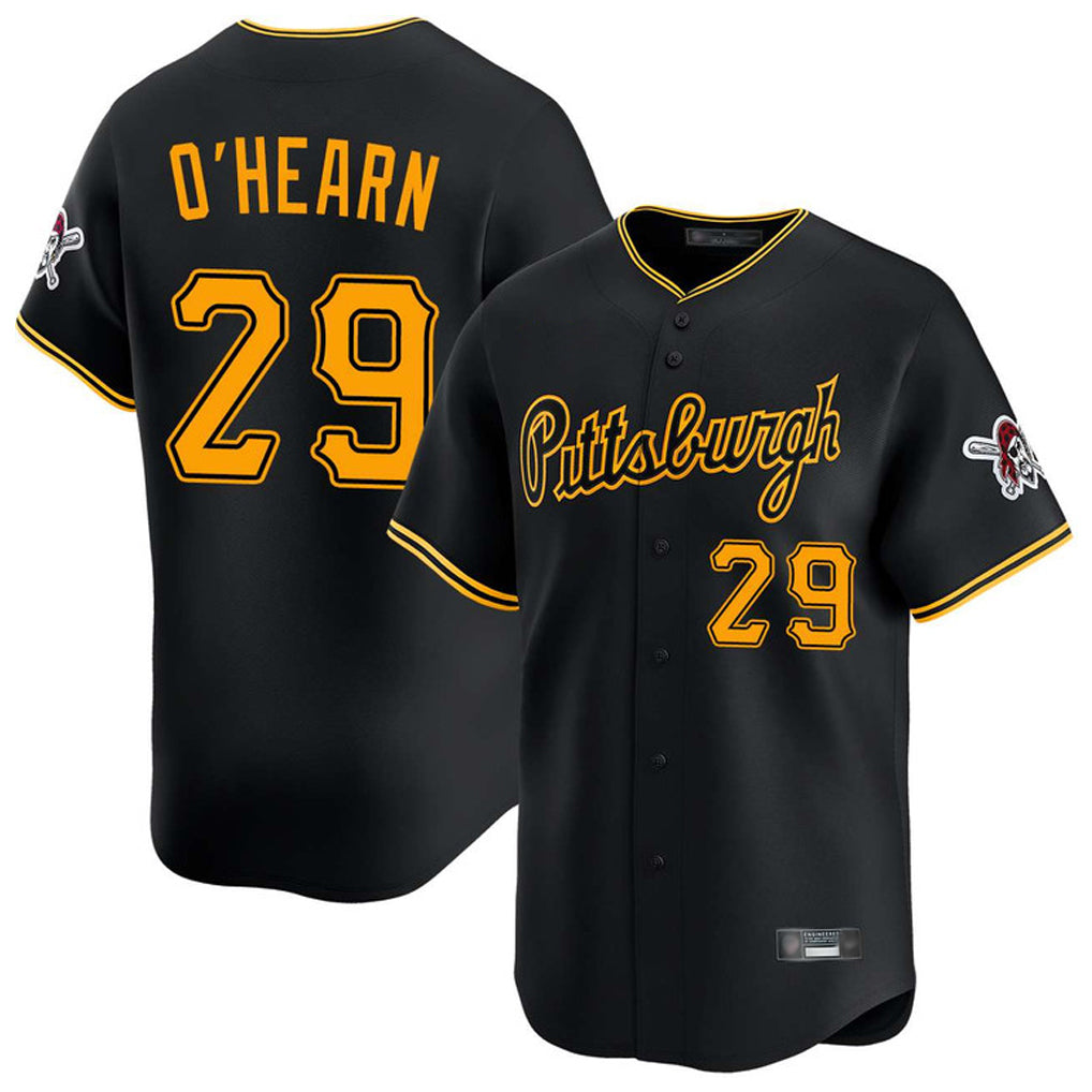 Silnrao P.Pirates #29 Ryan O'Hearn Player Black Alt Home Limited Stitched Jerseys