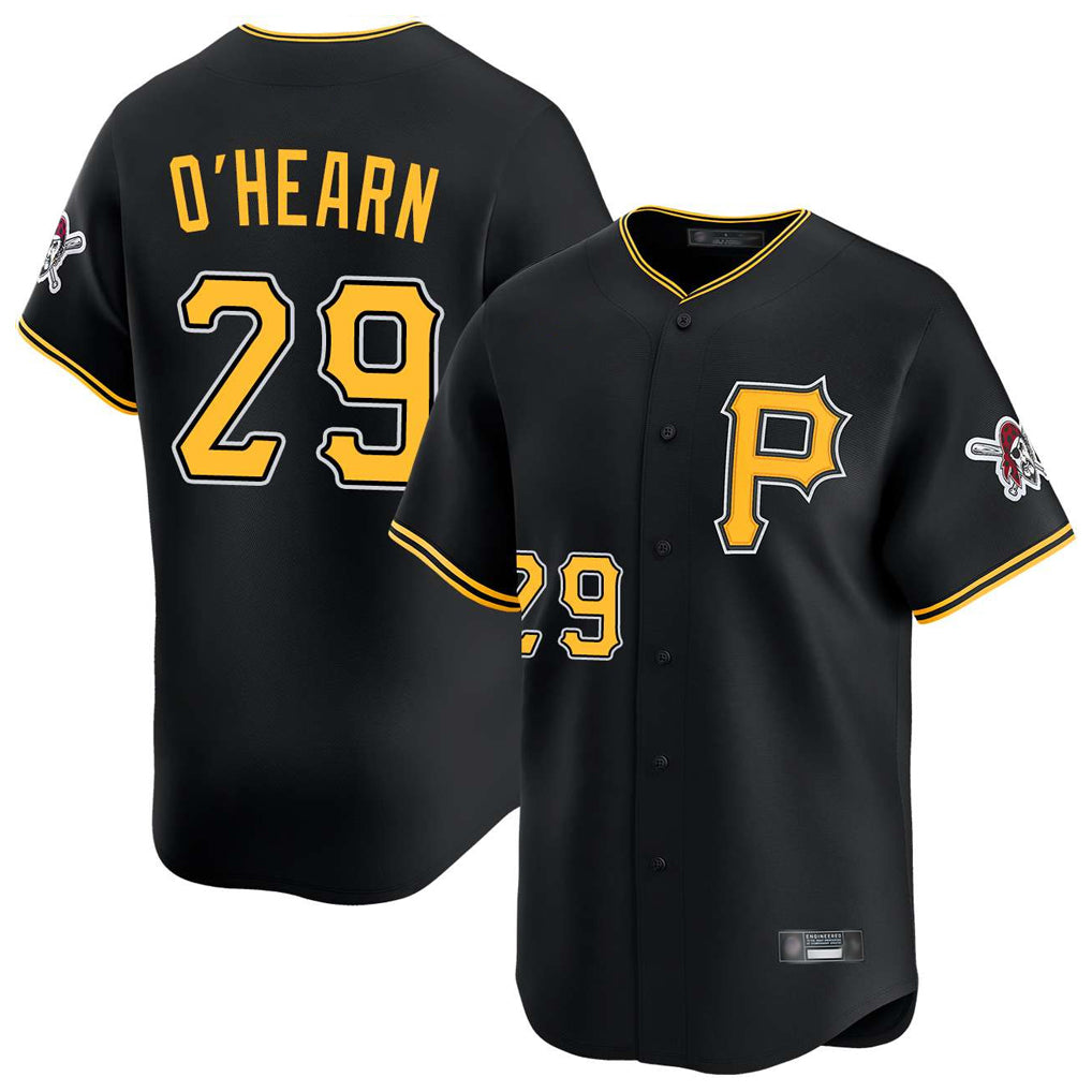 Silnrao P.Pirates #29 Ryan O'Hearn Player Black Alternate Limited Game Stitched Jerseys