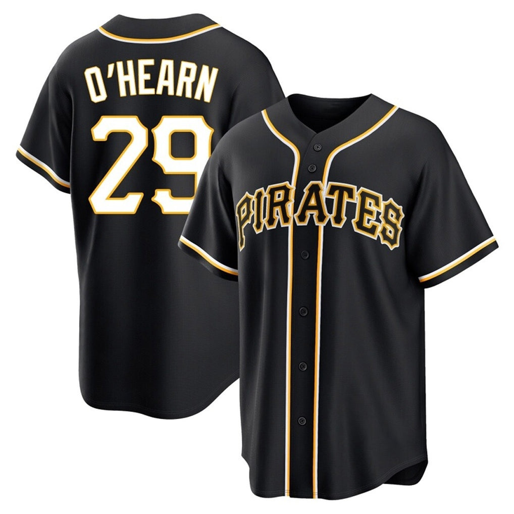 Silnrao P.Pirates #29 Ryan O¡¯Hearn Player Black Fashion Out Home Game Stitched Jerseys