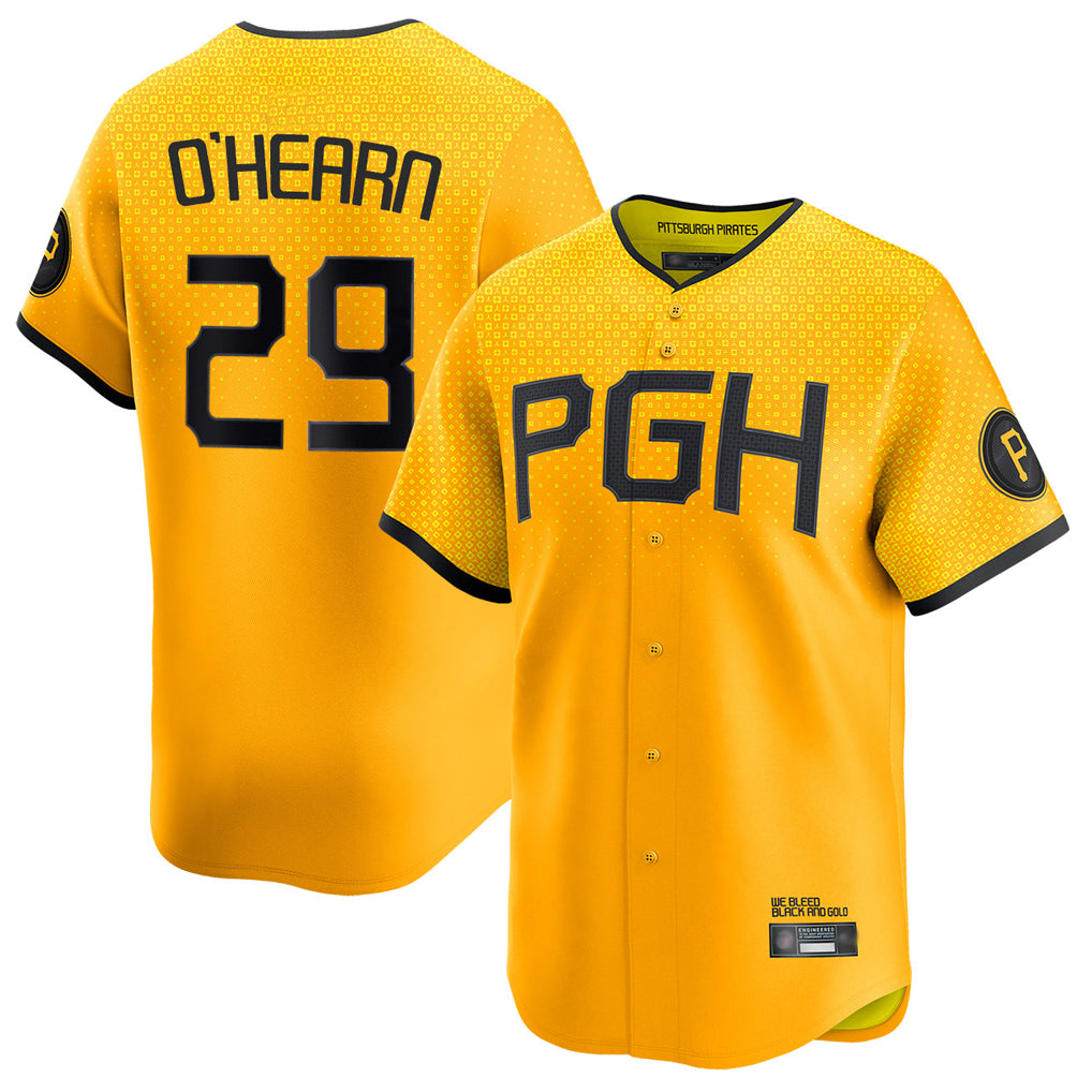 Silnrao P.Pirates #29 Ryan O¡¯Hearn Player Gold City Connect Home Limited Stitched Jerseys