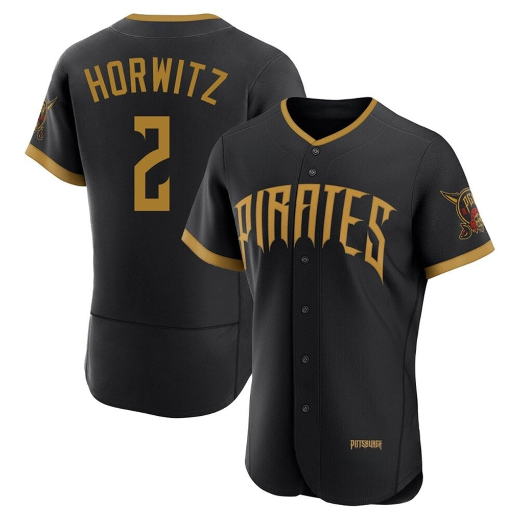 Silnrao P.Pirates #2 Spencer Horwitz Player Black 2026 City Connect Home Limited Elite Stitched Jerseys
