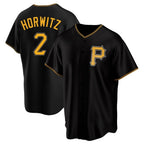 Silnrao P.Pirates #2 Spencer Horwitz Player Black Alternate 2025 Home Game Stitched Jerseys