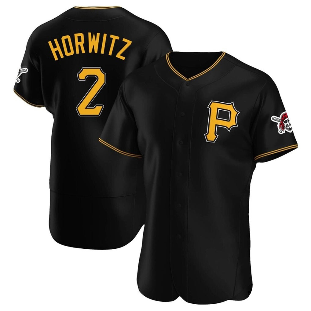 Silnrao P.Pirates #2 Spencer Horwitz Player Black Alternate 2025 Home Limited Elite Stitched Jerseys