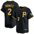 Silnrao P.Pirates #2 Spencer Horwitz Player Black Alternate Limited Game Stitched Jerseys