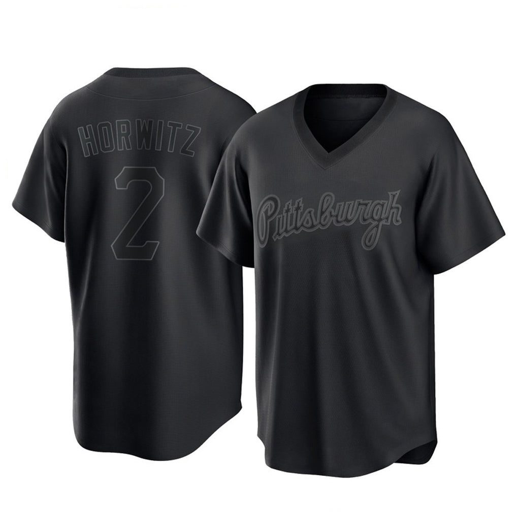 Silnrao P.Pirates #2 Spencer Horwitz Player Black Fashion Home Game Stitched Jerseys