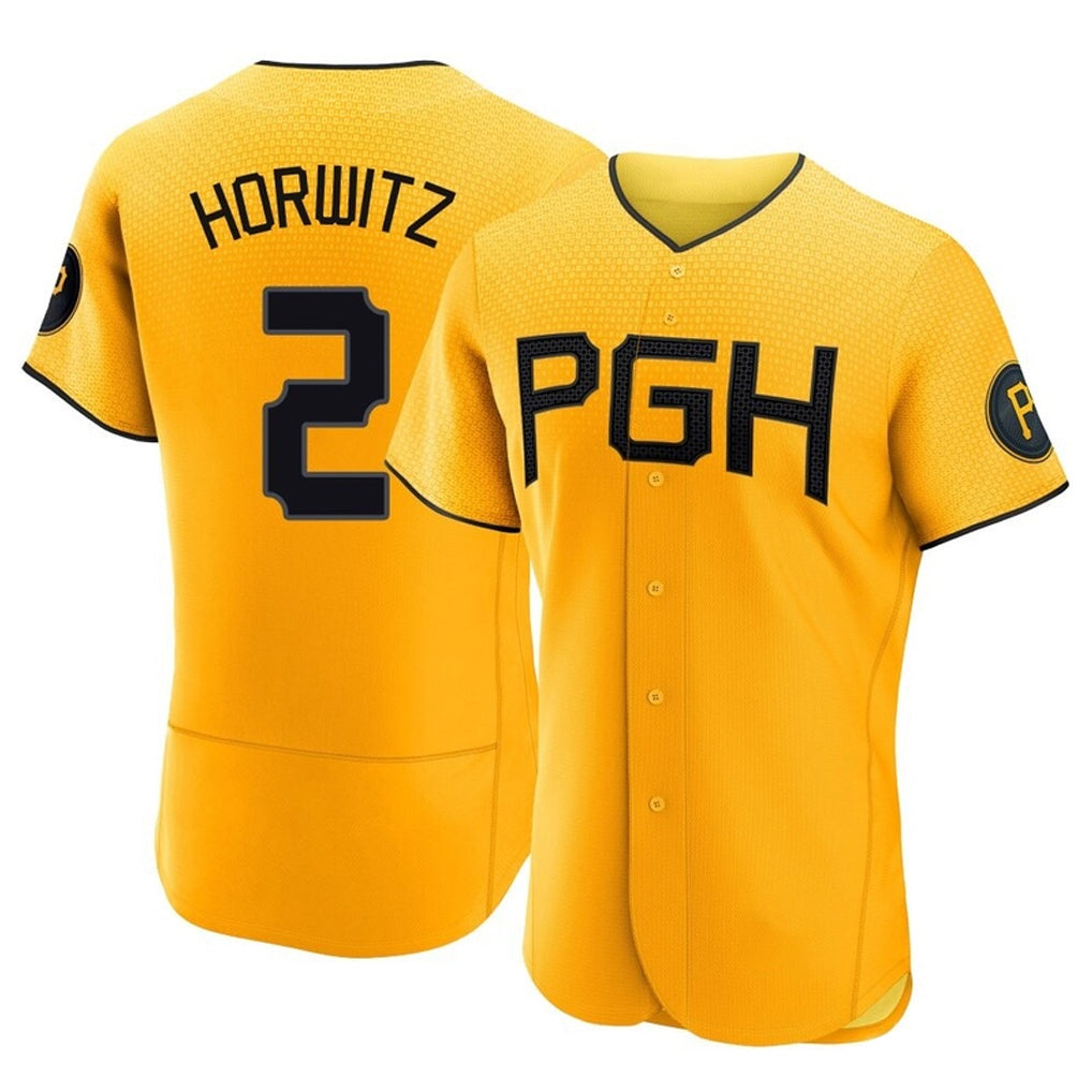 Silnrao P.Pirates #2 Spencer Horwitz Player Gold City Connect Home Limited Elite Stitched Jerseys