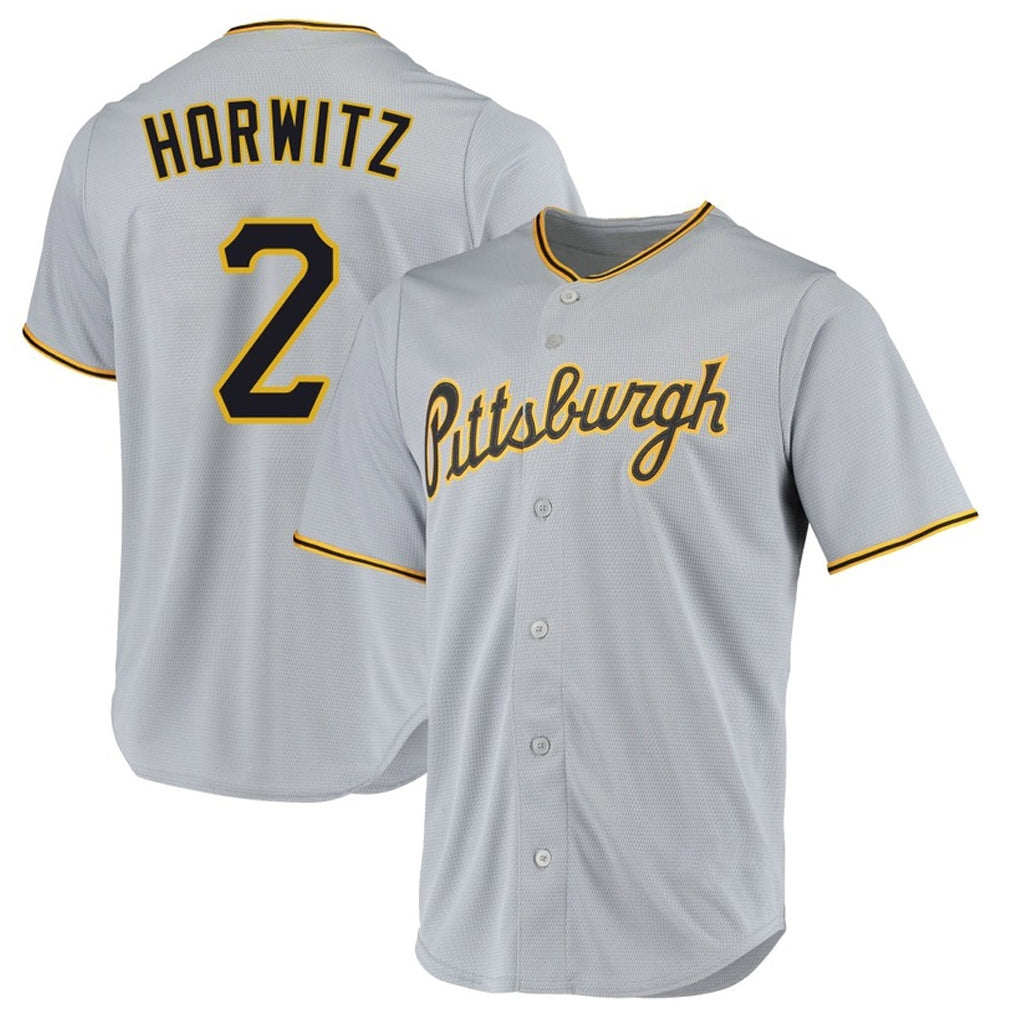 Silnrao P.Pirates #2 Spencer Horwitz Player Gray Road Home Game Stitched Jerseys