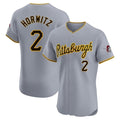 Silnrao P.Pirates #2 Spencer Horwitz Player Gray Road Home Limited Elite Stitched Jerseys