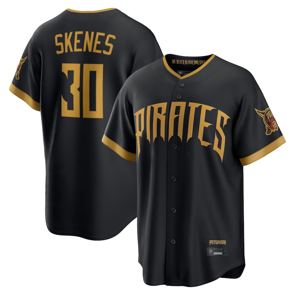 Silnrao P.Pirates #30 Paul Skenes Player Black 2026 City Connect Home Game Stitched Jerseys