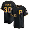Silnrao P.Pirates #30 Paul Skenes Player Black Alt Limited Home Stitched Jerseys