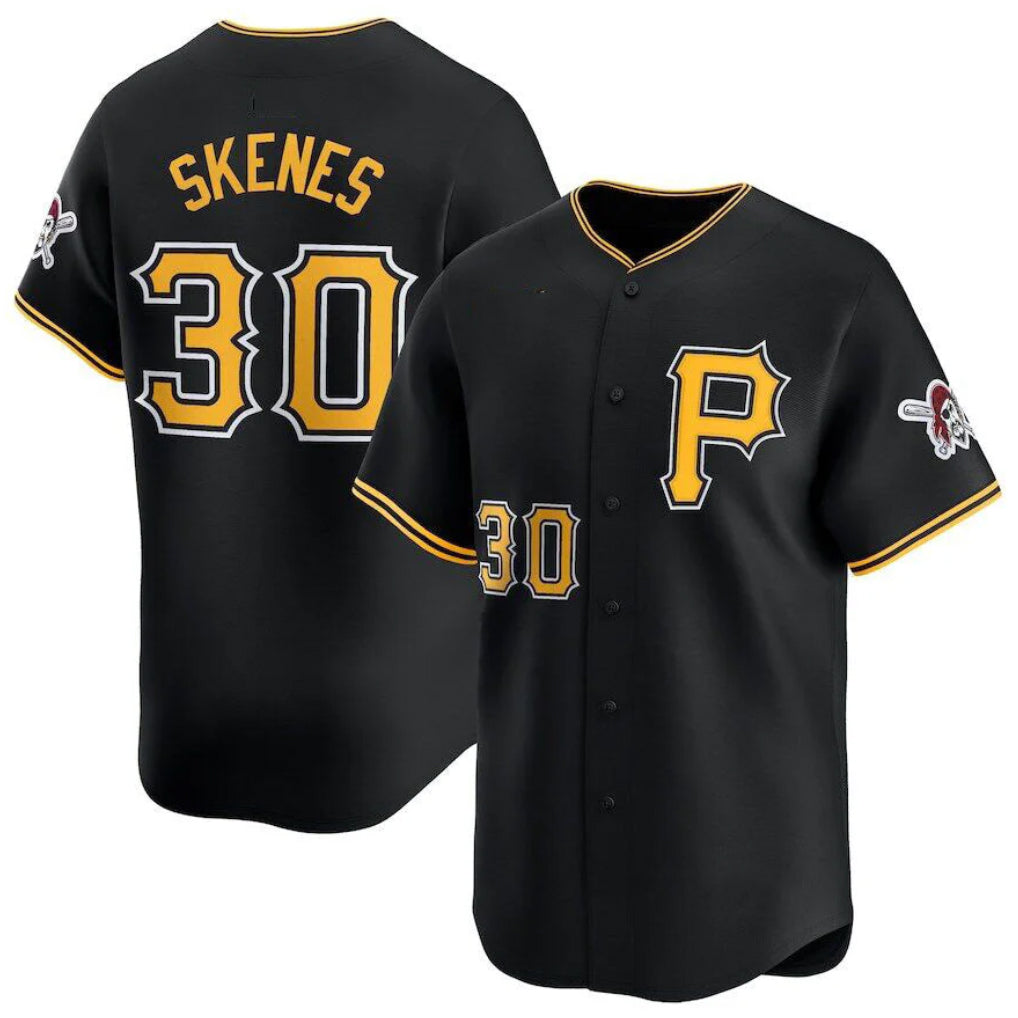 Silnrao P.Pirates #30 Paul Skenes Player Black Alt Limited Home Stitched Jerseys