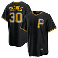 Silnrao P.Pirates #30 Paul Skenes Player Black Alternate 2025 Home Game Stitched Jerseys